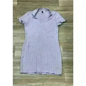 H&M Collared Bodycon Dress - Lavender - Size XL